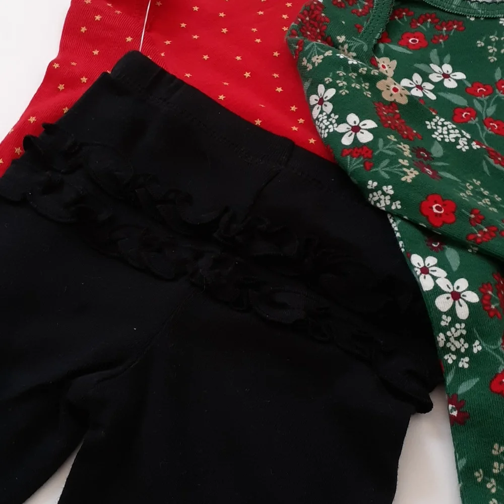 NWT CHRISTMAS BABY GIRLS 3PC CARTER'S PANT SET
